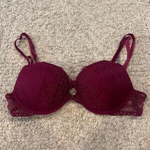 Victoria's Secret Lace & Velvet Purple Push Up Bra